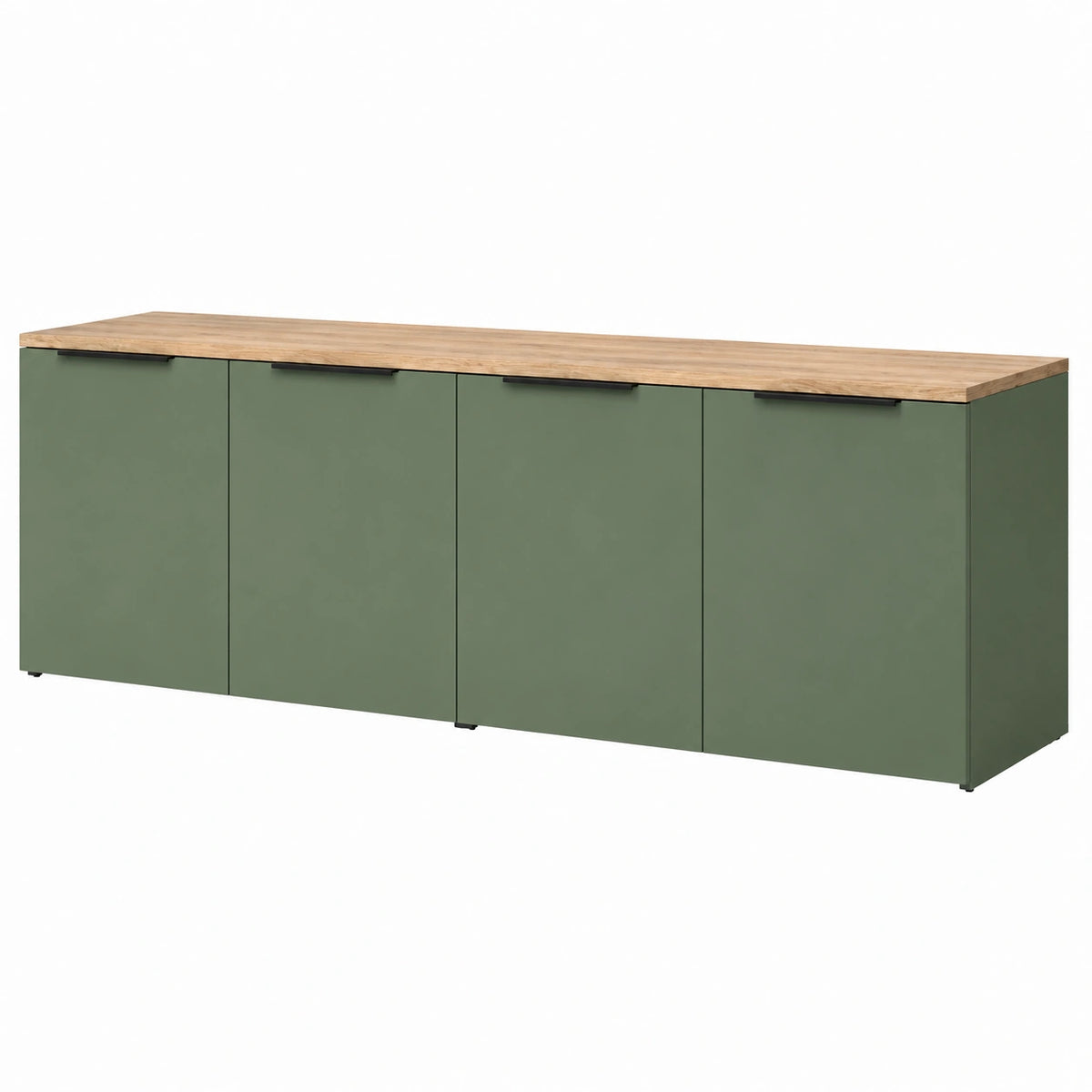 Livinity Parete attrezzata soggiorno Piave, Verde, 2 parti