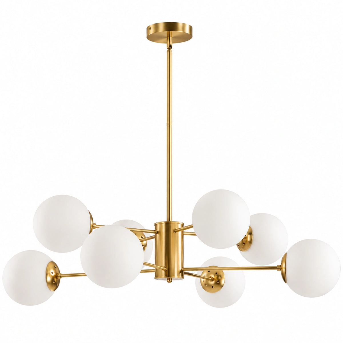 Lampadari Moderna Oro a 8-Luci in Sfere Vetro, Sputnik a Sfera per Soggiorno Camera da Letto Cucina