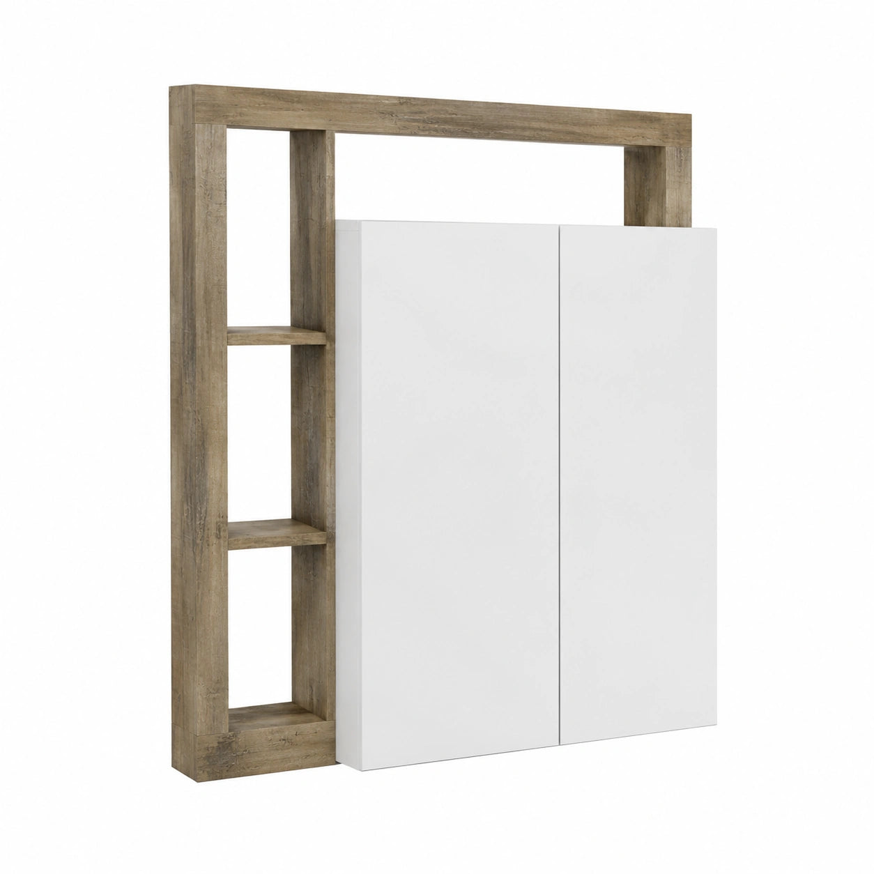 Madia con 2 Ante in Italy, Credenza Contenitore Collezione Hamburg per Soggiorno Cucina Ingresso Sala da Pranzo Mobile moderno originale Bianco