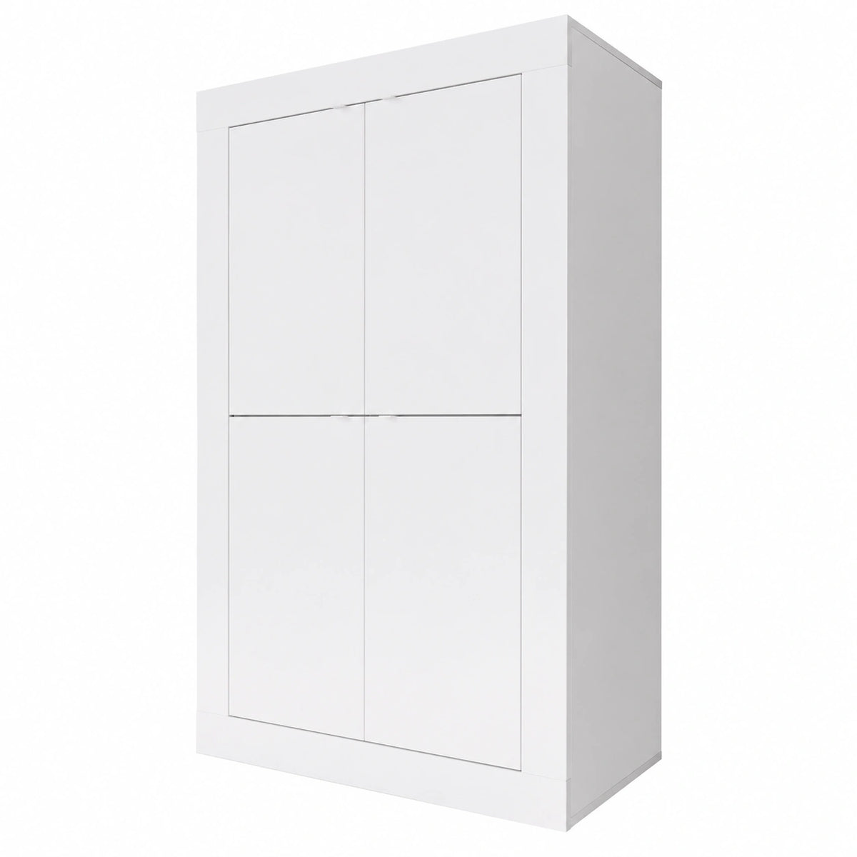 Madia con 4 Sportelli in Italy, Credenza Contenitore Collezione Basic per Soggiorno Cucina Ingresso Sala da Pranzo Mobile moderno originale Bianco
