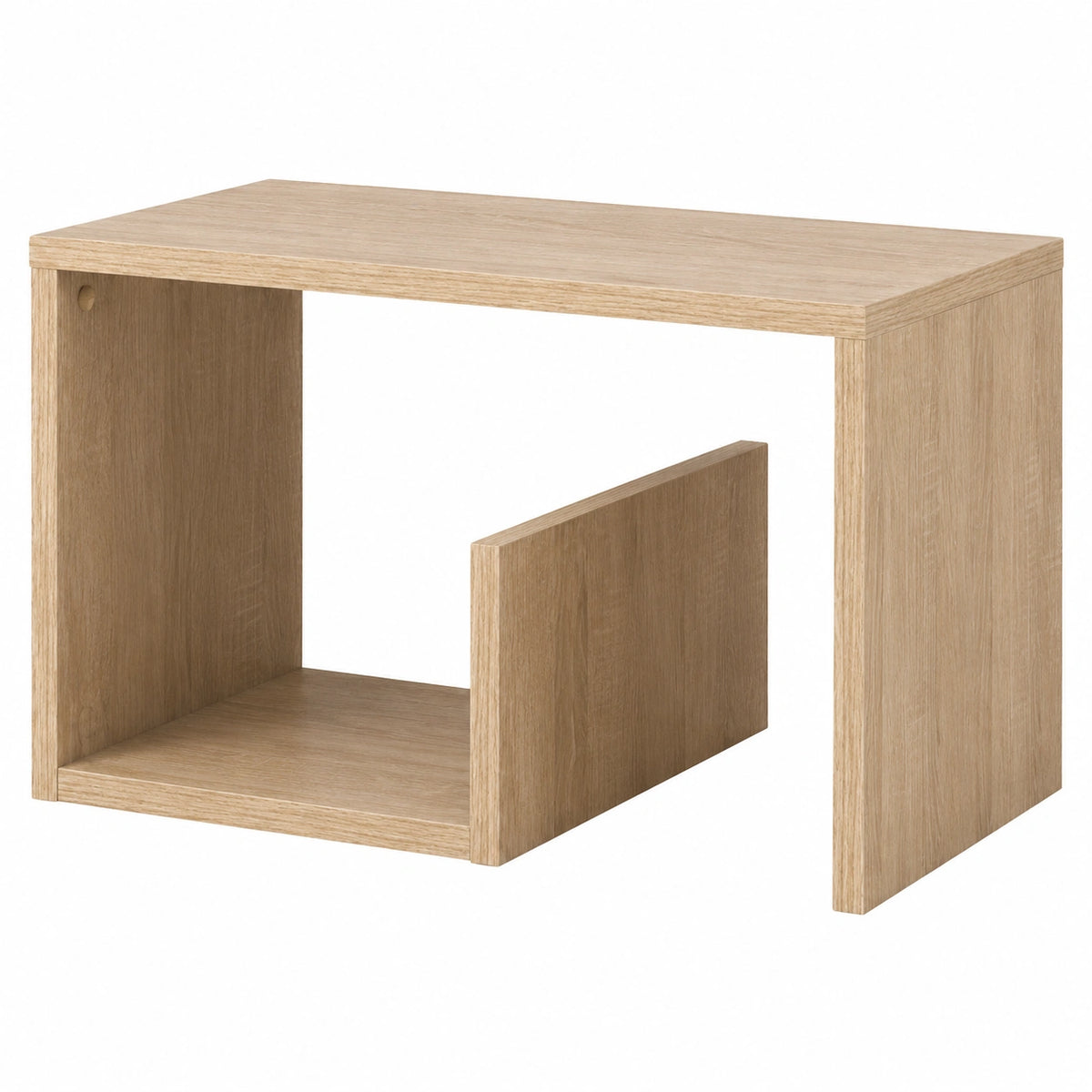 Tavolino da Caffè Laterale Divano con Ripiano Libreria Portariviste Moderno Arredamento Casa Soggiorno Dimensione 59 × 36 × 38 cm (Quercia)