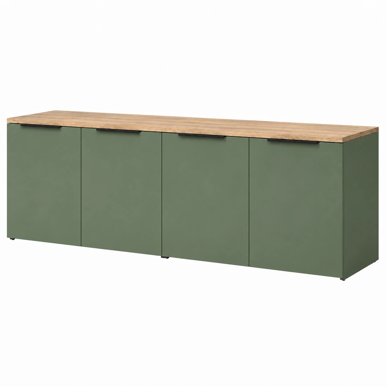 Livinity Parete attrezzata soggiorno Piave, Verde, 2 parti