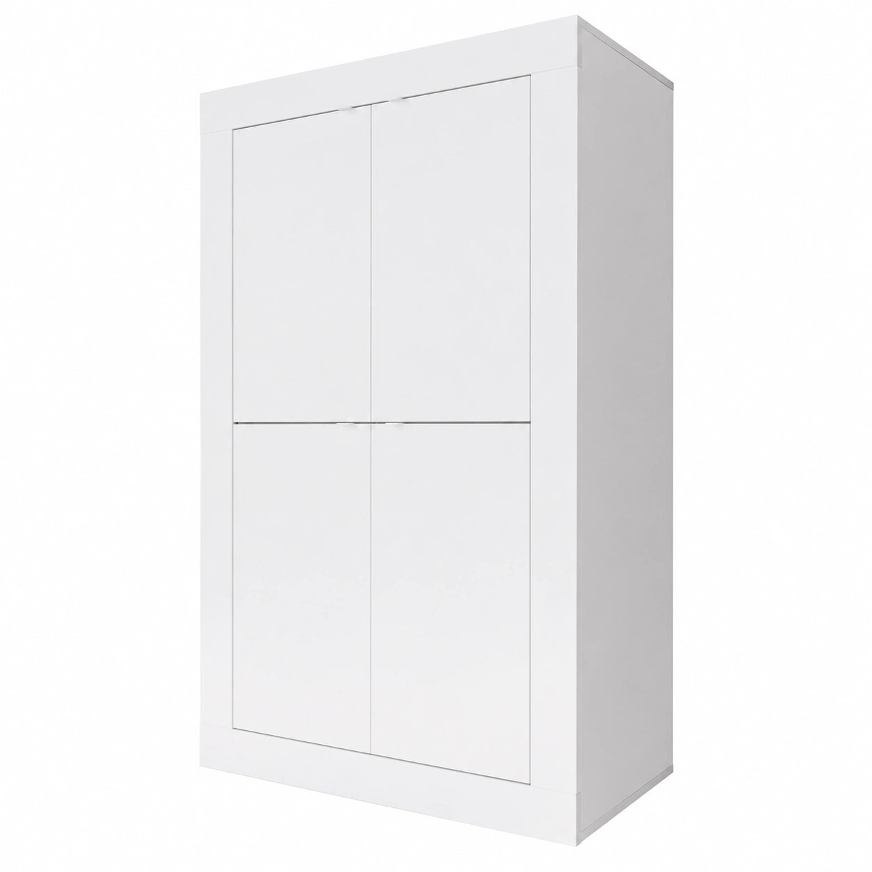 Madia con 4 Sportelli in Italy, Credenza Contenitore Collezione Basic per Soggiorno Cucina Ingresso Sala da Pranzo Mobile moderno originale Bianco