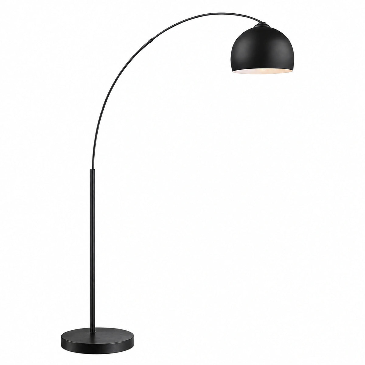 Lampada a stelo ad arco nera in metallo 172cm, lampada da terra soggiorno industriale, lampada ad arco E27 con interruttore a pedale e LED