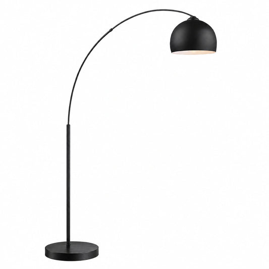 Lampada a stelo ad arco nera in metallo 172cm, lampada da terra soggiorno industriale, lampada ad arco E27 con interruttore a pedale e LED