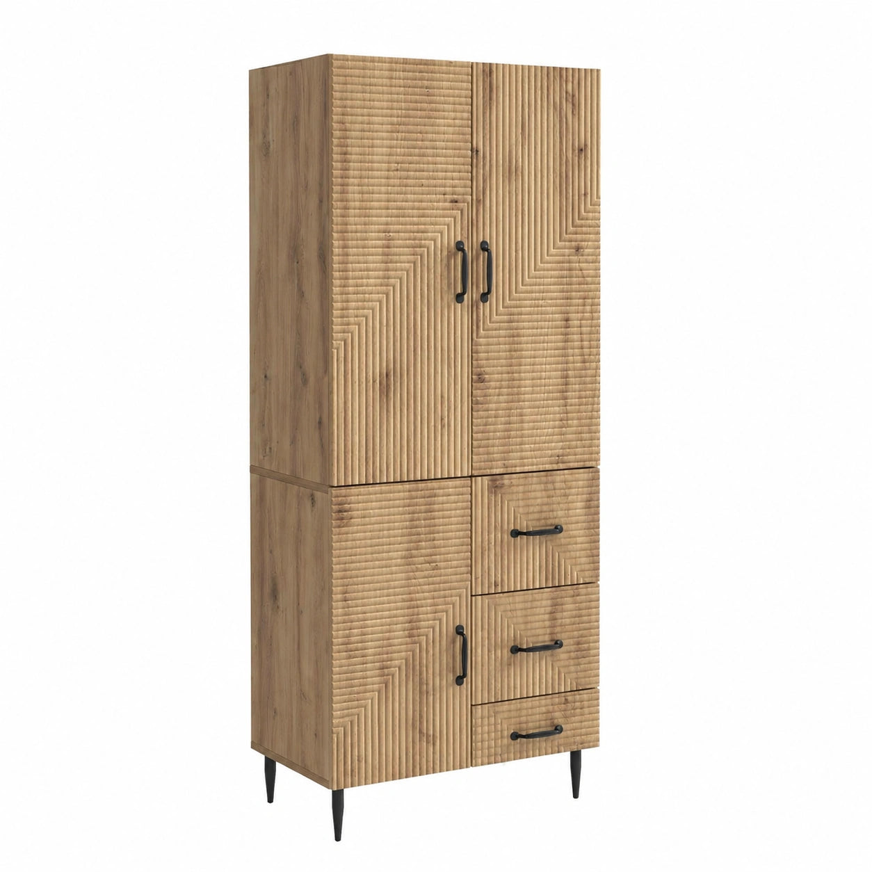 Set di mobili in rovere Artisan, 2 pezzi, 66 × 34,5 × 89,5 cm, modulare, salvaspazio